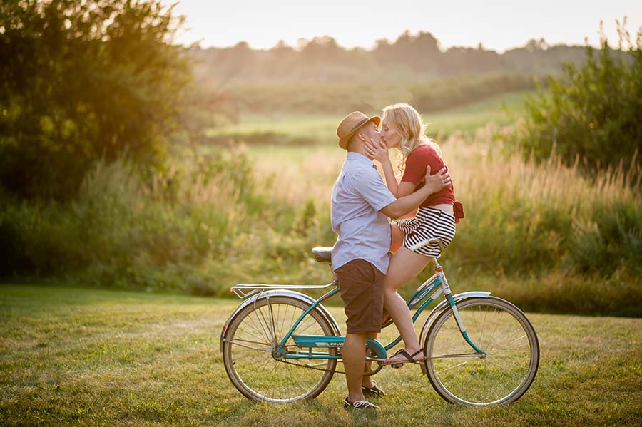 A New Hampshire Apple Orchard Engagement Session :: Jett + Liane